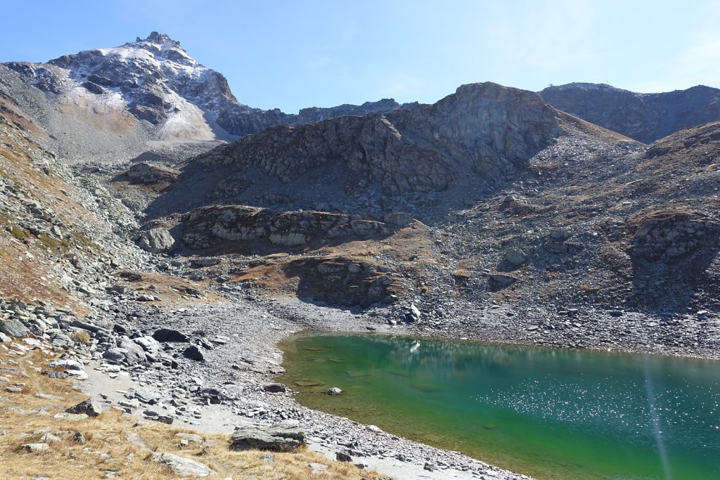 Chandolin, Pas de l'Illsee, Waschsee, Illsee, Lac noir, Illpass, La Grande Remointse, Chandolin (07.10.2017)