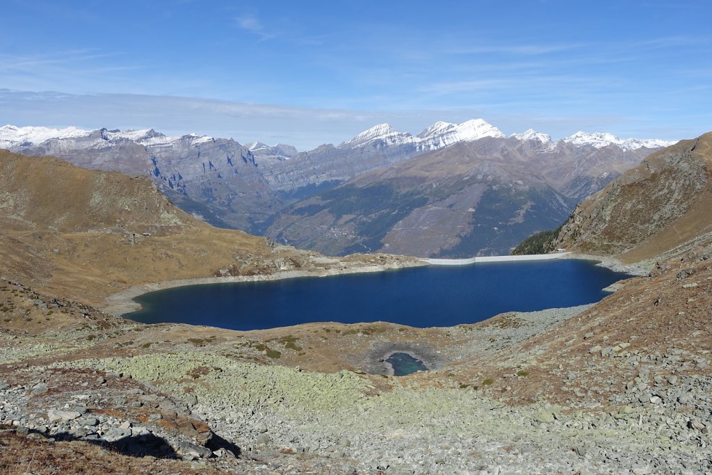 Chandolin, Pas de l'Illsee, Waschsee, Illsee, Lac noir, Illpass, La Grande Remointse, Chandolin (07.10.2017)