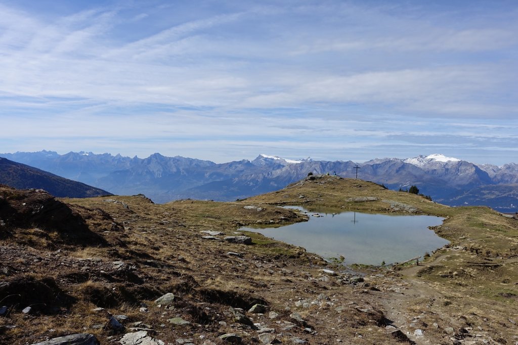 Chandolin, Pas de l'Illsee, Waschsee, Illsee, Lac noir, Illpass, La Grande Remointse, Chandolin (07.10.2017)