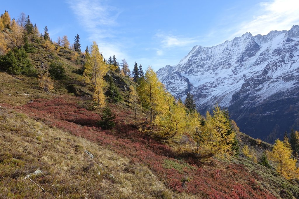 Blatten, Tellialp, Schwarzsee, Fafleralp, Eisten (28.10.2017)