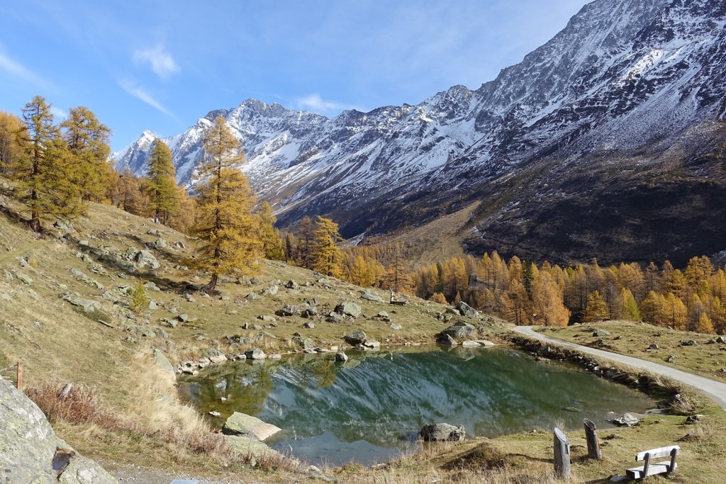 Blatten, Tellialp, Schwarzsee, Fafleralp, Eisten (28.10.2017)