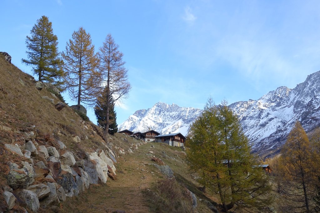 Blatten, Tellialp, Schwarzsee, Fafleralp, Eisten (28.10.2017)