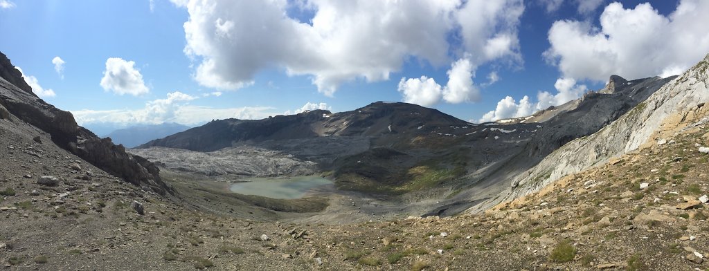 Les Rousses, Zeuzier, Lac de Ténéhé, Col des Eaux Froides, Cabane des Audannes (22.08.2018)