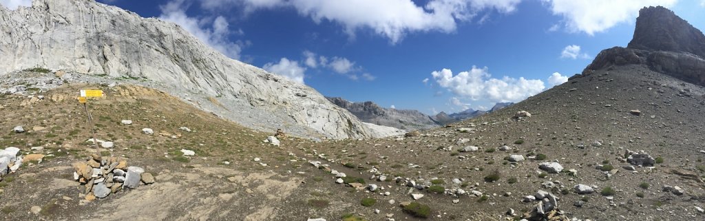 Les Rousses, Zeuzier, Lac de Ténéhé, Col des Eaux Froides, Cabane des Audannes (22.08.2018)