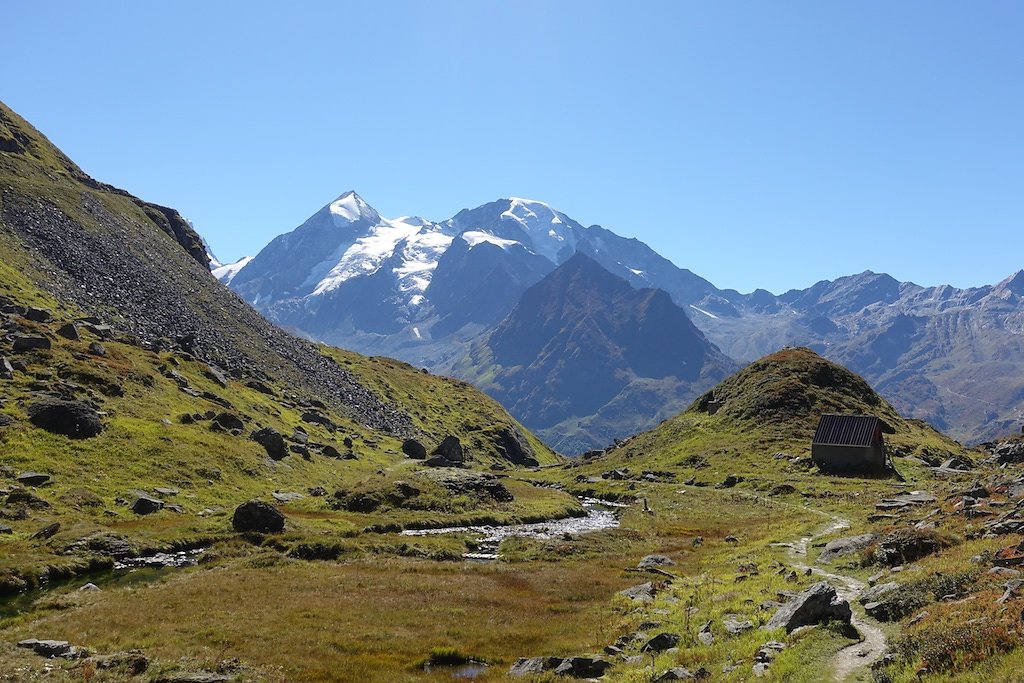 Fionnay, Ecurie du Crêt, Col de Sarshlau, Le Dâ, Col du Bec d'Aigle, Louvie (26.09.2018)