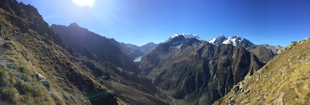 Fionnay, Ecurie du Crêt, Col de Sarshlau, Le Dâ, Col du Bec d'Aigle, Louvie (26.09.2018)