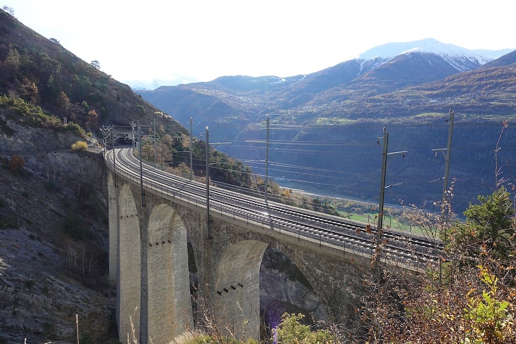 Rampe sud du Lötschberg: Hohtenn à Ausserberg (10.11.2018)