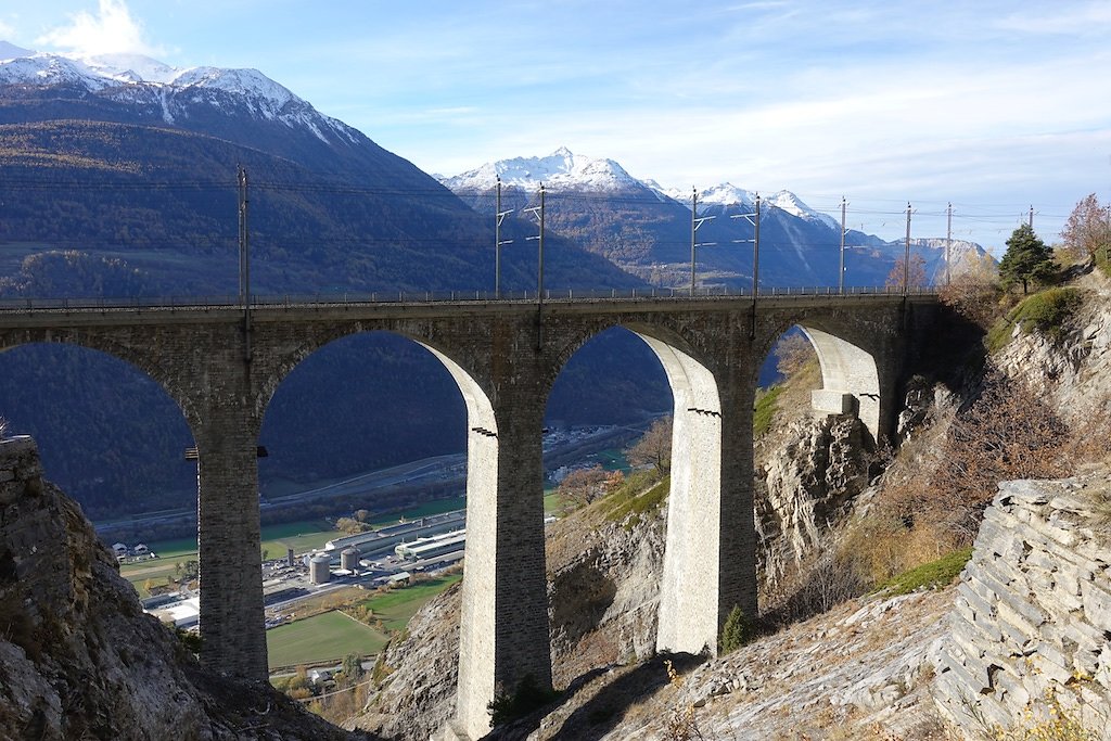 Rampe sud du Lötschberg: Hohtenn à Ausserberg (10.11.2018)