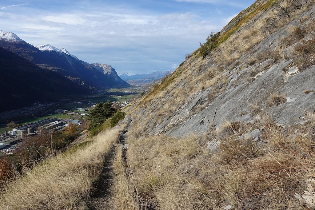 Rampe sud du Lötschberg: Hohtenn à Ausserberg (10.11.2018)