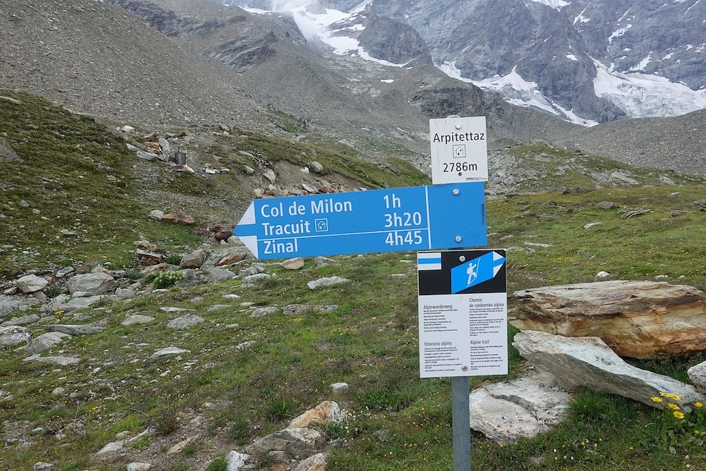 Zinal, Cabane d'Arpitettaz, Col de Milon, Zinal (01-02.08.2019)