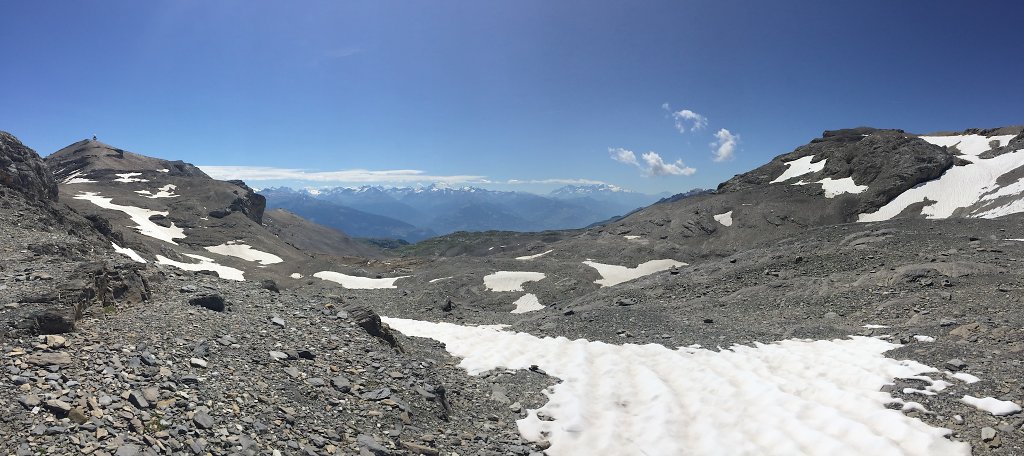 Barrage de Zeuzier, Plan des Roses, Col du Rawil, Wildstrubelhütte, Plaine Morte (04.08.2019)